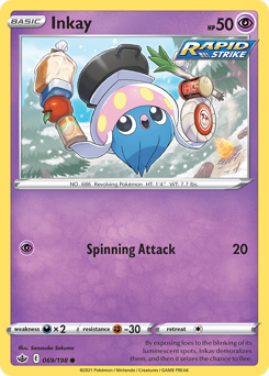 Inkay #069/198 Common (Reverse Holofoil) / Chilling Reign