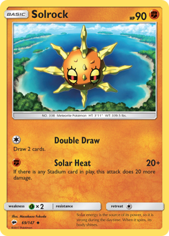 Solrock #069/147 Uncommon (Reverse Holofoil) / Burning Shadows