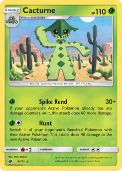 Cacturne #006/111 Rare (Normal) / Crimson Invasion