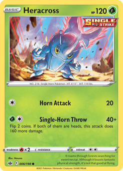 Heracross #006/198 Common (Reverse Holofoil) / Chilling Reign