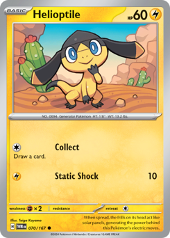 Helioptile #070/167 Common (Reverse Holofoil) / Twilight Masquerade