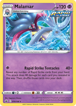Malamar #070/198 Rare (Reverse Holofoil) / Chilling Reign