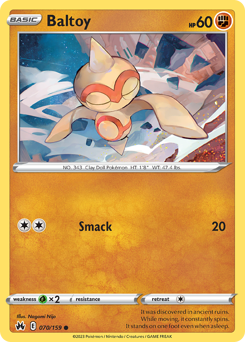 Baltoy #070/159 Common (Reverse Holofoil) / Crown Zenith