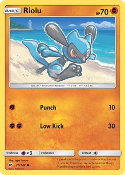 Riolu #070/147 Common (Reverse Holofoil) / Burning Shadows