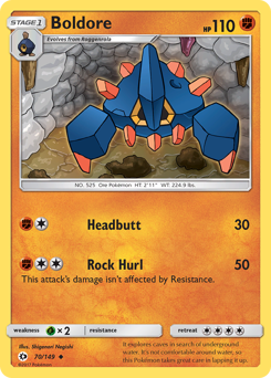 Boldore #070/149 Uncommon / Sun & Moon