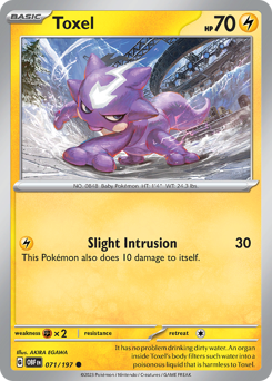 Toxel #071/197 Common (Reverse Holofoil) / Obsidian Flames