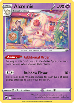 Alcremie #071/172 Rare (Reverse Holofoil) / Brilliant Stars