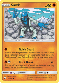 Sawk #072/147 Common (Reverse Holofoil) / Burning Shadows