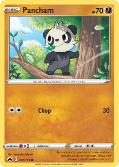 Pancham #072/159 Common / Crown Zenith