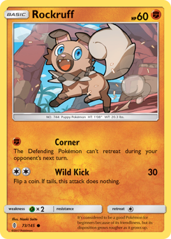 Rockruff #073/145 Common (Reverse Holofoil) / Guardians Rising