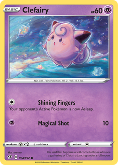 Clefairy #074/192 Common (Reverse Holofoil) / Rebel Clash