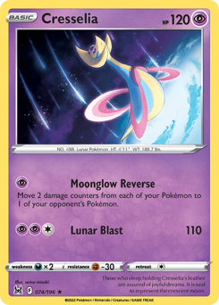 Cresselia #074/196 Holo Rare (Reverse Holofoil) / Lost Origin