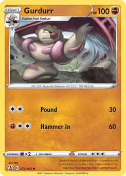 Gurdurr #074/163 Uncommon (Reverse Holofoil) / Battle Styles