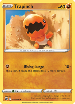 Trapinch #074/172 Common / Brilliant Stars