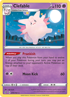 Clefable #075/192 Holo Rare (Holofoil) / Rebel Clash