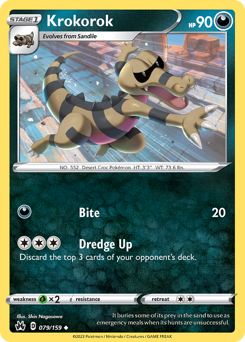 Krokorok #079/159 Uncommon (Reverse Holofoil) / Crown Zenith