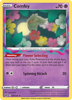 Comfey #079/196 Rare (Reverse Holofoil) / Lost Origin