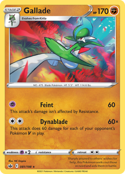 Gallade #081/198 Rare (Reverse Holofoil) / Chilling Reign