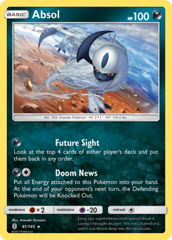 Absol #081/145 Holo Rare (Reverse Holofoil) / Guardians Rising
