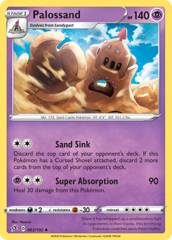 Palossand #082/192 Uncommon (Reverse Holofoil) / Rebel Clash