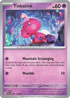 Tinkatink #082/182 Common (Reverse Holofoil) / Paradox Rift