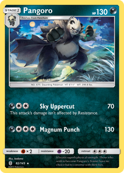 Pangoro #082/145 Rare (Reverse Holofoil) / Guardians Rising