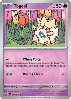 Togepi #083/197 Common (Reverse Holofoil) / Obsidian Flames