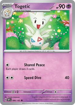 Togetic #084/197 Uncommon (Reverse Holofoil) / Obsidian Flames