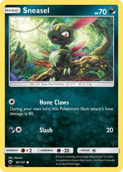 Sneasel #085/147 Common (Reverse Holo) / Burning Shadows