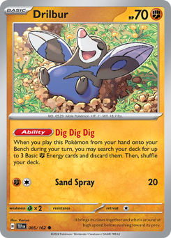 Drilbur #085/162 Common (Reverse Holofoil) / Temporal Forces