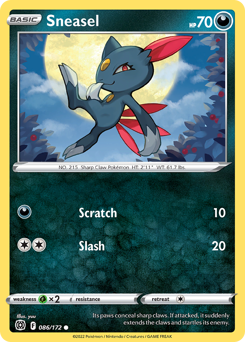 Sneasel #086/172 Common / Brilliant Stars