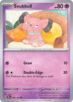 Snubbull #087/197 Common (Reverse Holofoil) / Obsidian Flames