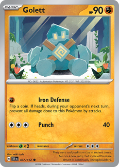 Golett #087/162 Common (Reverse Holofoil) / Temporal Forces