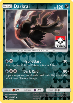 Darkrai #087/147 Holo Rare (Reverse Holofoil) ) / Burning Shadows