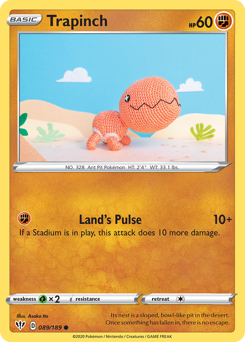 Trapinch #089/189 Common (Reverse Holofoil) / Darkness Ablaze