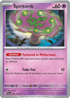 Spiritomb #089/193 Rare (Reverse Holofoil) / Paldea Evolved