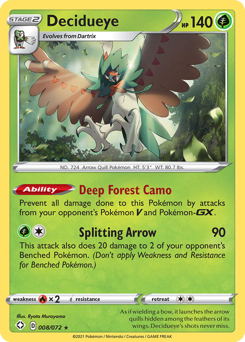 Decidueye #08/72 Holo Rare (Holofoil) / Shining Fates