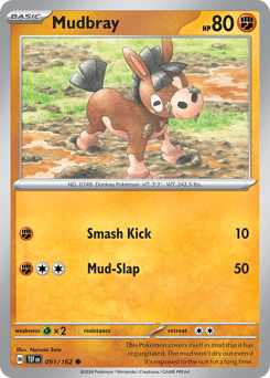 Mudbray #091/162 Common (Reverse Holofoil) / Temporal Forces