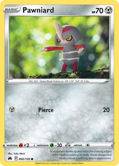 Pawniard #092/159 Common / Crown Zenith