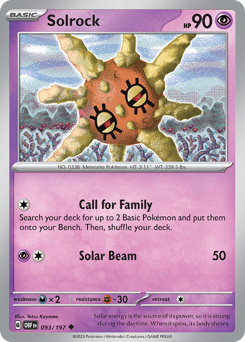 Solrock #093/197 Uncommon (Reverse Holofoil) / Obsidian Flames