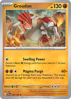Groudon #093/182 Rare (Holofoil) / Paradox Rift