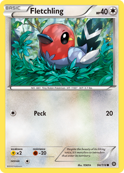 Fletchling #094/114 Common (Reverse Holofoil) / Steam Siege