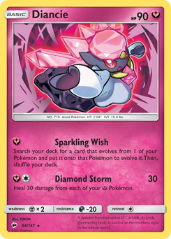 Diancie #094/147 Holo Rare (Holofoil) / Burning Shadows
