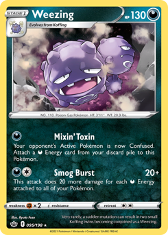 Weezing #095/198 Rare (Reverse Holofoil) / Chilling Reign
