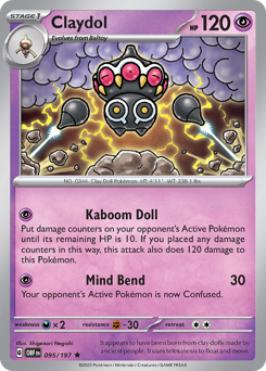 Claydol #095/197 Rare (Holofoil) / Obsidian Flames