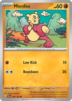 Mienfoo #096/182 Common (Reverse Holofoil) / Paradox Rift