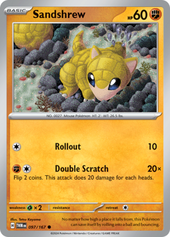 Sandshrew #097/167 Common / Twilight Masquerade