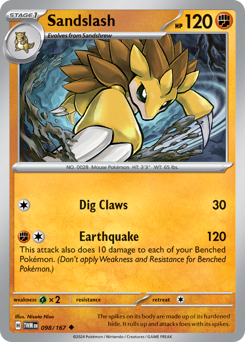 Sandslash #098/167 Uncommon / Twilight Masquerade