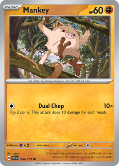 Mankey #098/191 Common / Surging Sparks