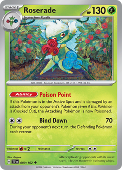 Roserade #009/162 Uncommon (Reverse Holofoil) / Temporal Forces